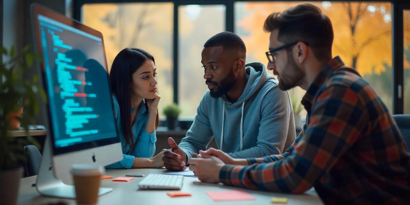 Person working on a laptop